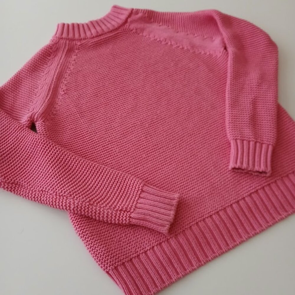 ZARA Pink Cotton Blend Raglan Sleeve Sweater - size M